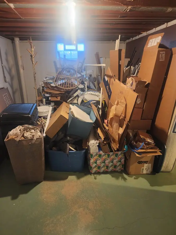 Roll-off dumpster container at job site for 15 Yard Dumpster Rental in North Laurel